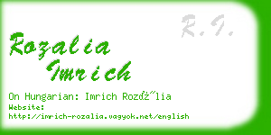 rozalia imrich business card